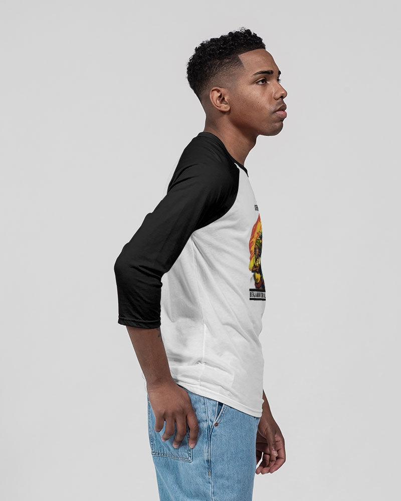Benjamin GEN 49:27 Unisex Three-Quarter Sleeve Baseball Tee | Bella + Canvas