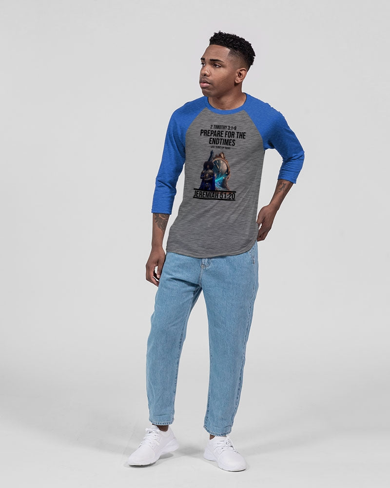 Prepare For Endtimes 2 TIM Unisex Three-Quarter Sleeve Baseball Tee | Bella + Canvas