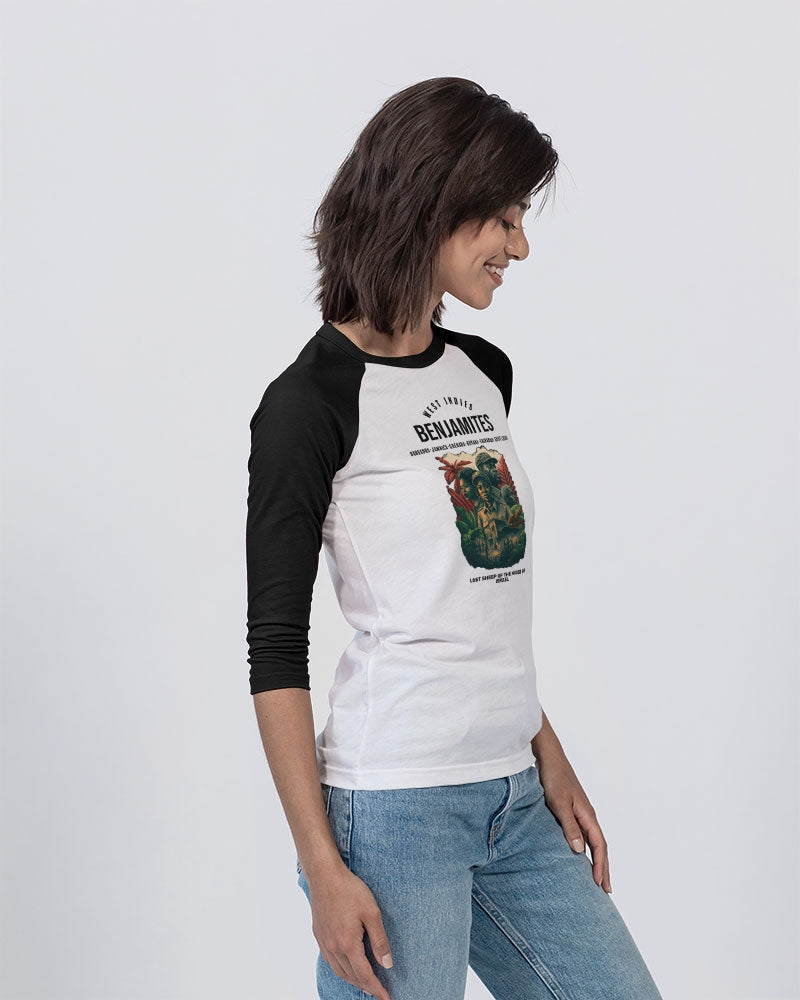 Benjamites ( West Indies) House of Israel Unisex Three-Quarter Sleeve Baseball Tee | Bella + Canvas