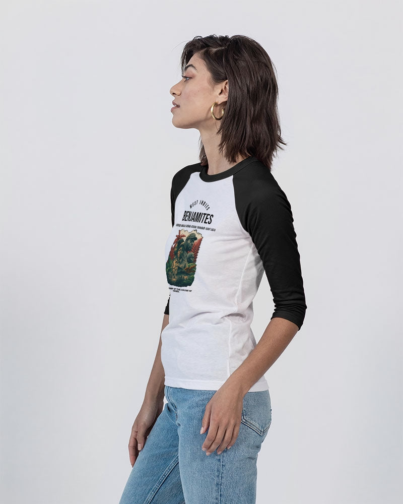 Benjamites ( West Indies) House of Israel Unisex Three-Quarter Sleeve Baseball Tee | Bella + Canvas
