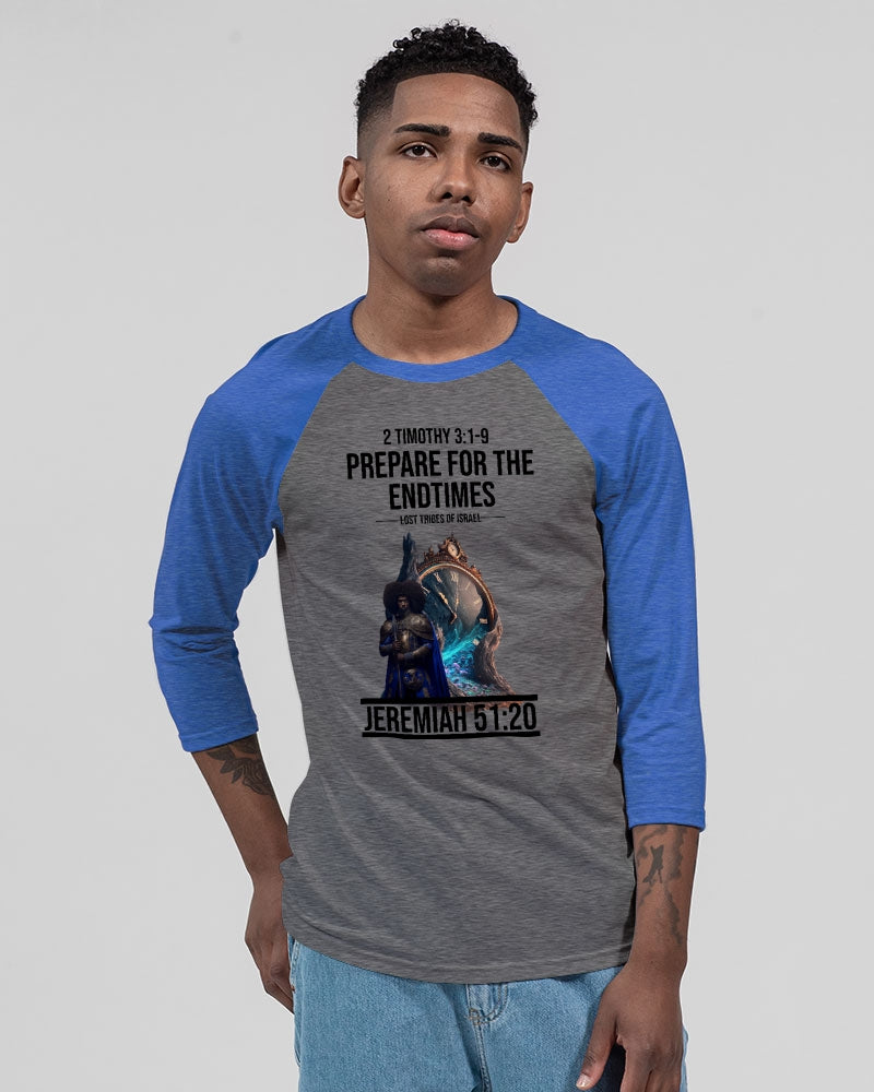 Prepare For Endtimes 2 TIM Unisex Three-Quarter Sleeve Baseball Tee | Bella + Canvas