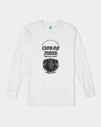 Lion of Judah/ House of Israel Royal Crest Unisex Long Sleeve Tee | Lane Seven