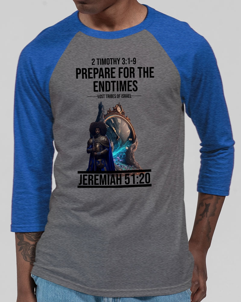 Prepare For Endtimes 2 TIM Unisex Three-Quarter Sleeve Baseball Tee | Bella + Canvas