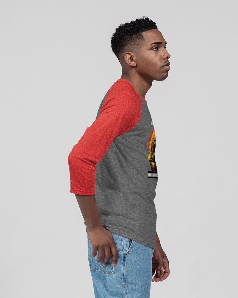 Benjamin GEN 49:27 Unisex Three-Quarter Sleeve Baseball Tee | Bella + Canvas