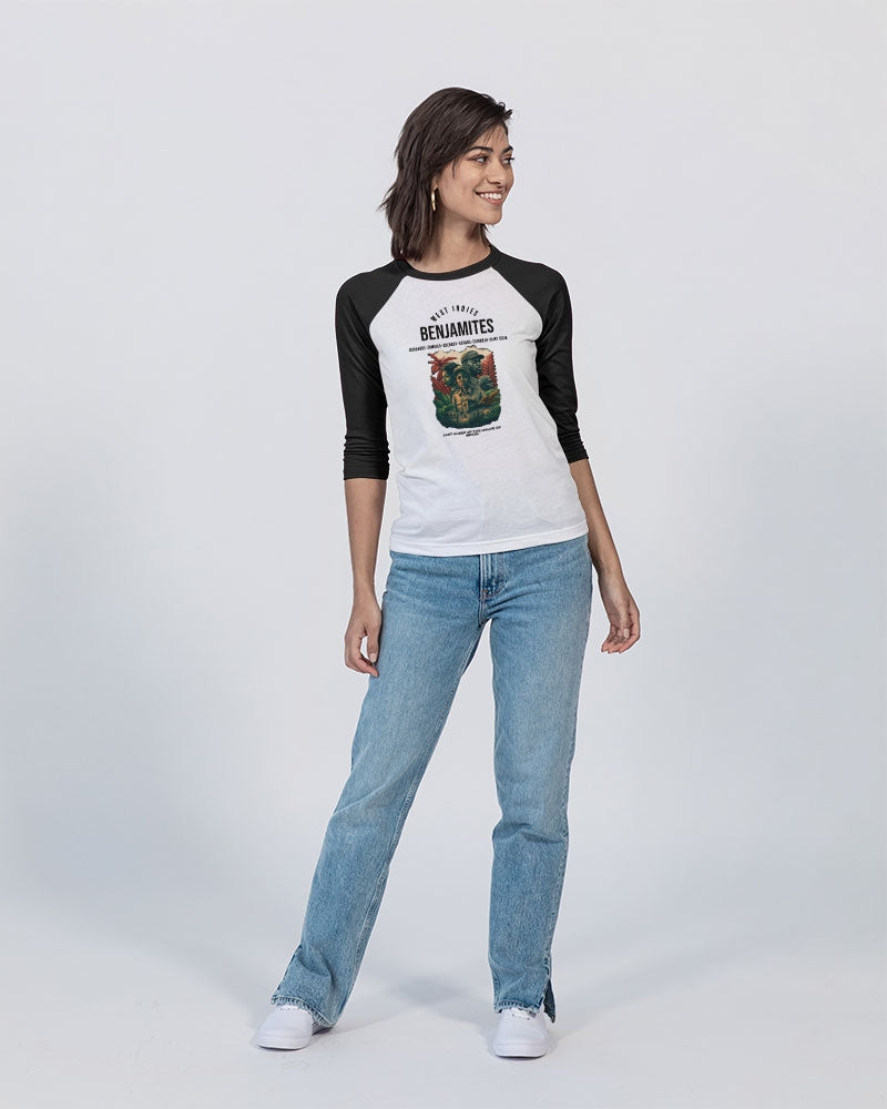 Benjamites ( West Indies) House of Israel Unisex Three-Quarter Sleeve Baseball Tee | Bella + Canvas