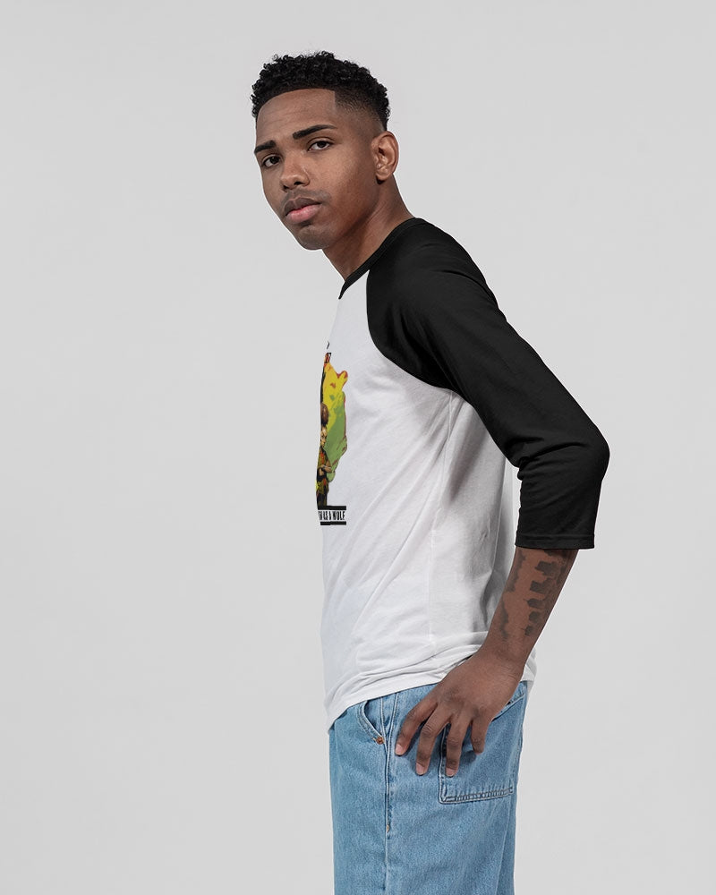 Benjamin GEN 49:27 Unisex Three-Quarter Sleeve Baseball Tee | Bella + Canvas