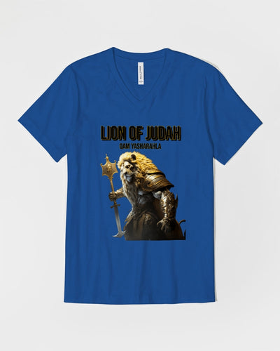 LION OF JUDAH Unisex Jersey V-Neck Tee | Bella + Canvas