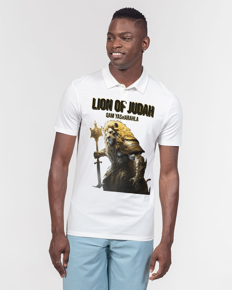 LION OF JUDAH Men's Slim Fit Short Sleeve Polo