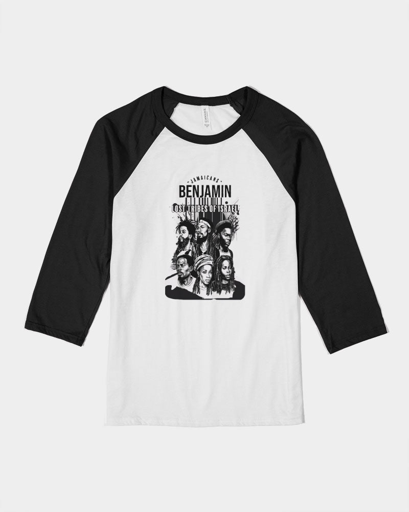 Benjamin Lost Tribes os Israel Unisex Three-Quarter Sleeve Baseball Tee | Bella + Canvas