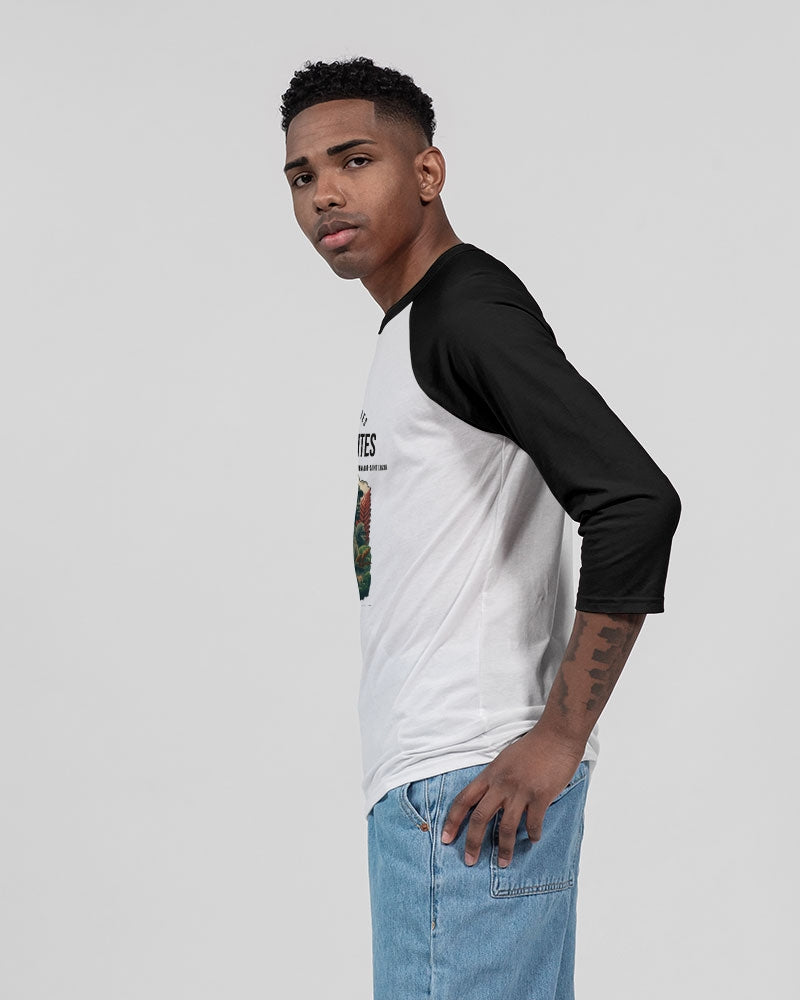 Benjamites West Indies House of Israel Unisex Three-Quarter Sleeve Baseball Tee | Bella + Canvas