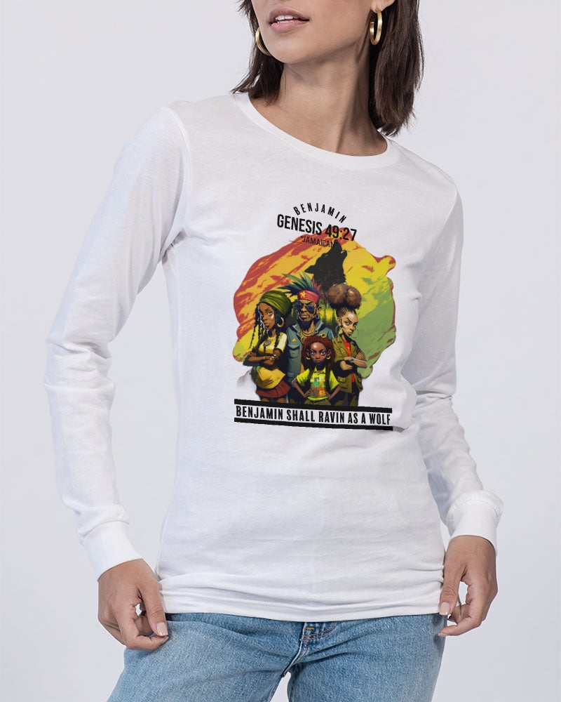 Benjamin GEN 49:27 Unisex Jersey Long Sleeve Tee | Bella + Canvas