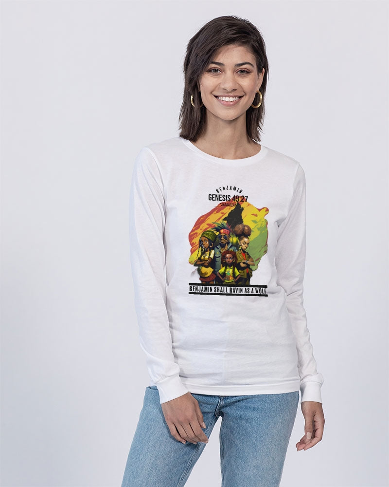 Benjamin GEN 49:27 Unisex Jersey Long Sleeve Tee | Bella + Canvas
