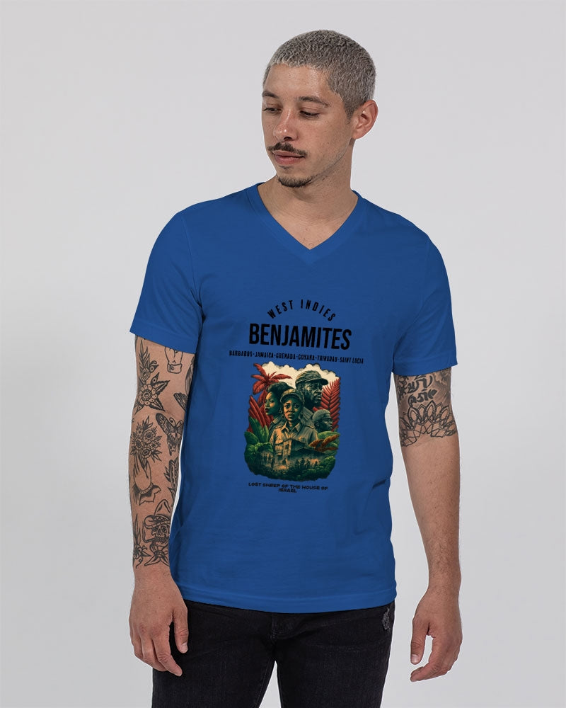 Benjamites West Indies House of Israel Unisex Jersey V-Neck Tee | Bella + Canvas