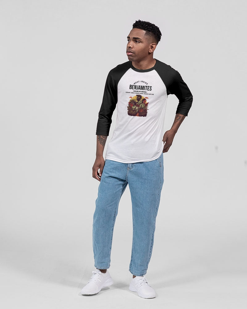Benjamites ( West Indies) House of Israel Unisex Three-Quarter Sleeve Baseball Tee | Bella + Canvas