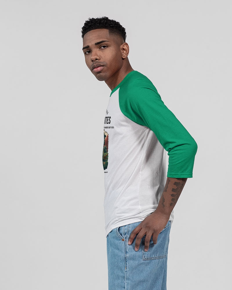 Benjamites West Indies House of Israel Unisex Three-Quarter Sleeve Baseball Tee | Bella + Canvas