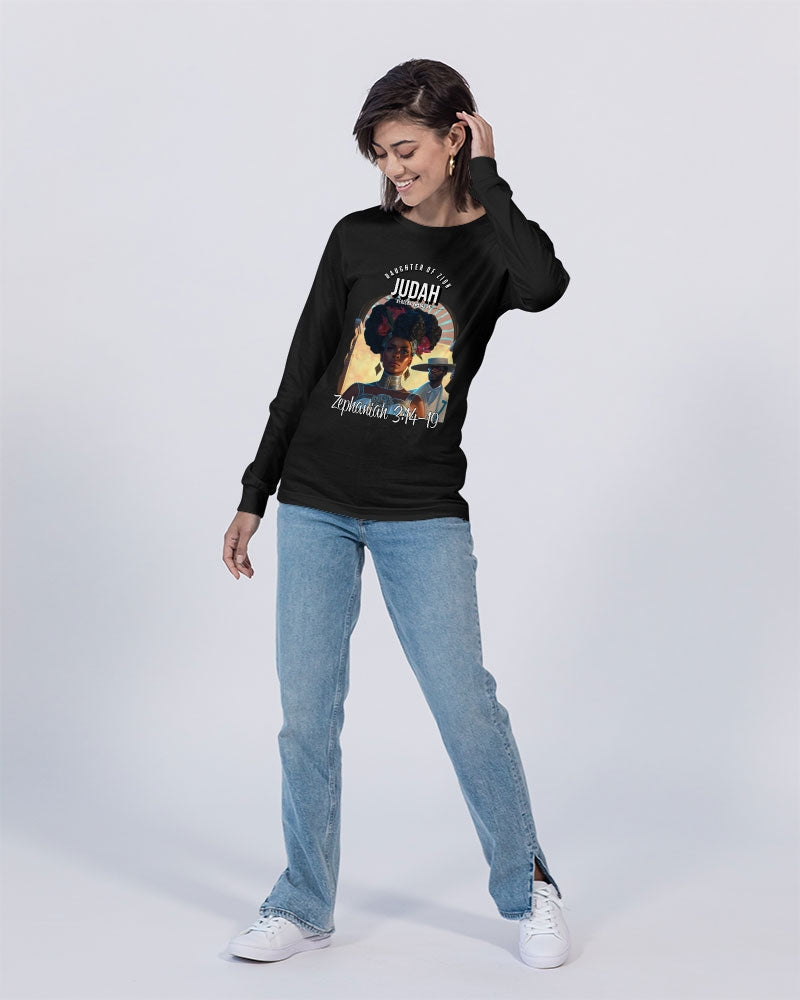 DAUGHTER OF ZION JUDAH ZEPHANIAH 3:14-19 Unisex Jersey Long Sleeve Tee | Bella + Canvas