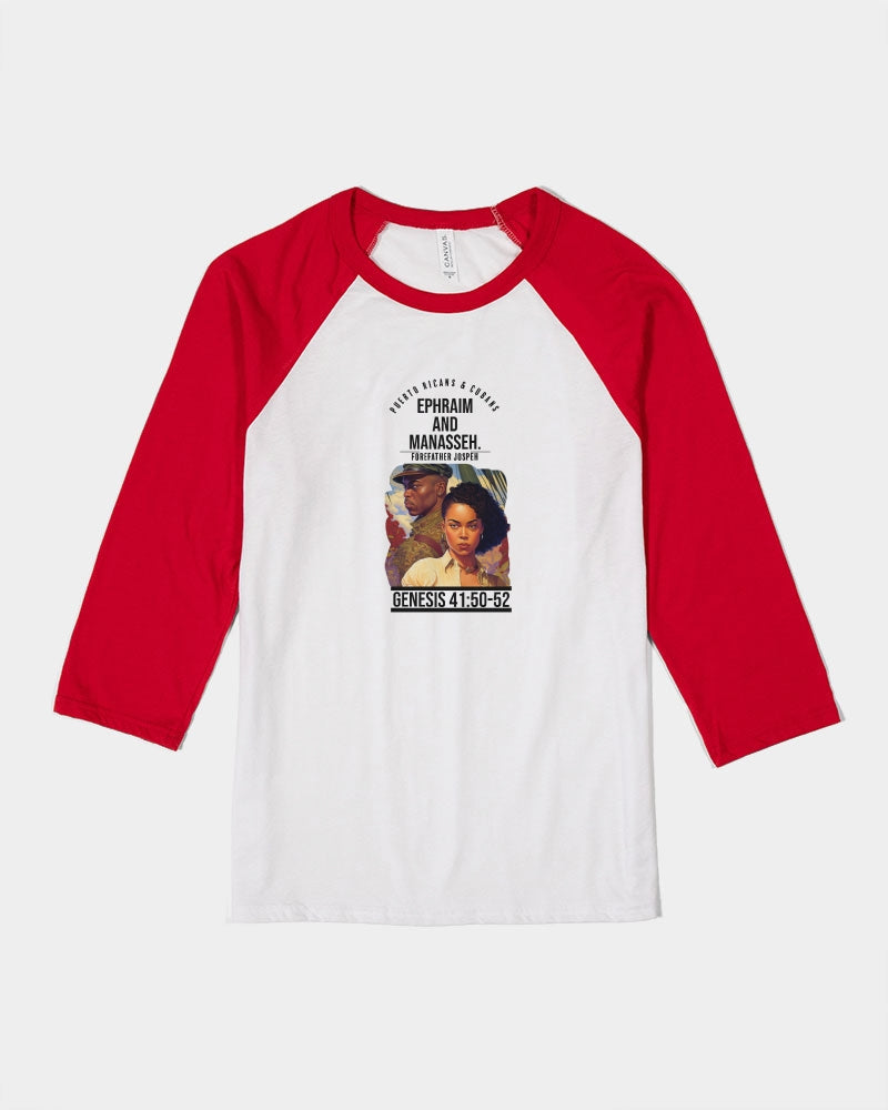 EPHRIAM AND MANNASEH Unisex Three-Quarter Sleeve Baseball Tee | Bella + Canvas
