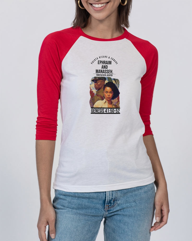 EPHRIAM AND MANNASEH Unisex Three-Quarter Sleeve Baseball Tee | Bella + Canvas