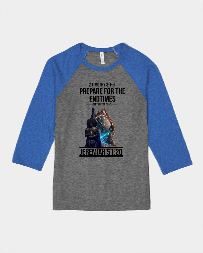 Prepare For Endtimes 2 TIM Unisex Three-Quarter Sleeve Baseball Tee | Bella + Canvas