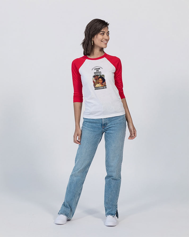EPHRIAM AND MANNASEH Unisex Three-Quarter Sleeve Baseball Tee | Bella + Canvas