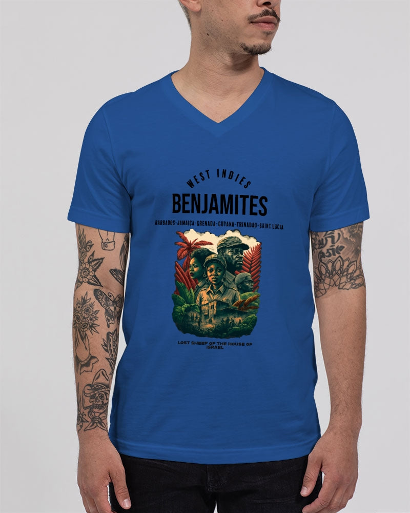 Benjamites West Indies House of Israel Unisex Jersey V-Neck Tee | Bella + Canvas