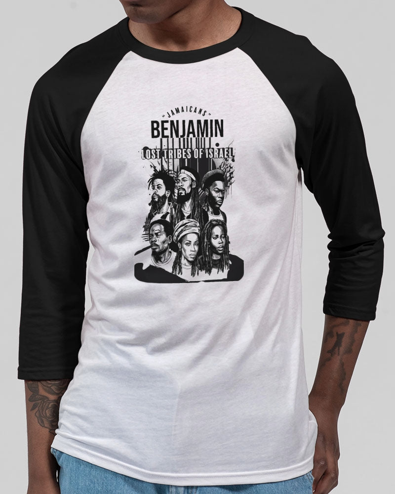 Benjamin Lost Tribes os Israel Unisex Three-Quarter Sleeve Baseball Tee | Bella + Canvas