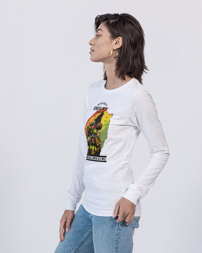 Benjamin GEN 49:27 Unisex Jersey Long Sleeve Tee | Bella + Canvas
