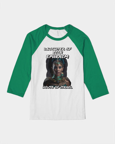 DAUGHTER OF ZION EPHRAIM Unisex Three-Quarter Sleeve Baseball Tee | Bella + Canvas