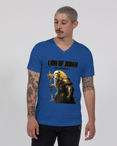 LION OF JUDAH Unisex Jersey V-Neck Tee | Bella + Canvas