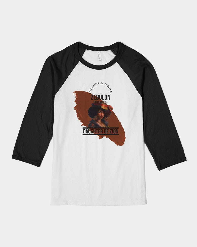 Zebulon Gutemala to Panama Unisex Three-Quarter Sleeve Baseball Tee | Bella + Canvas